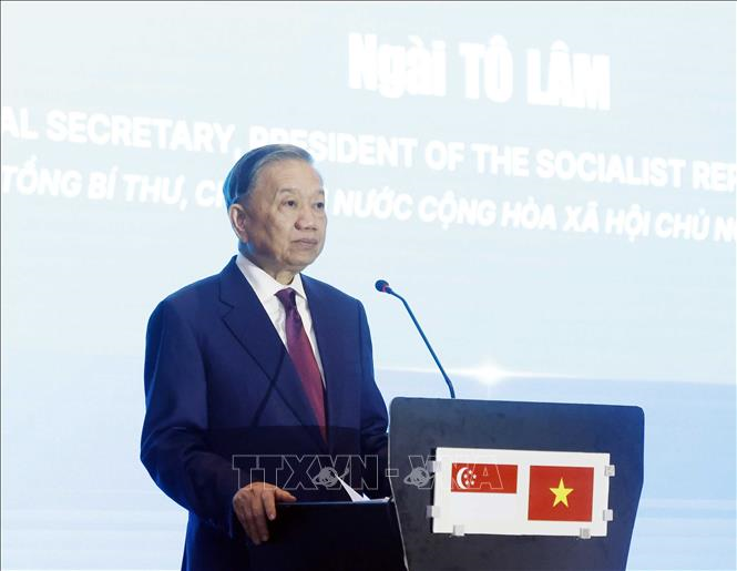 Tổng Bí thư, Chủ tịch nước Tô Lâm: Hợp tác công nghệ sẽ trở thành một trụ cột quan trọng trong quan hệ Việt Nam - Singapore